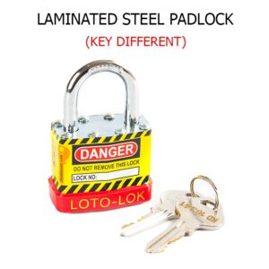 Safety Lockout Padlock Steel Laminated